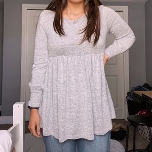 Target - Isabel Maternity | gray long sleeve maternity top
